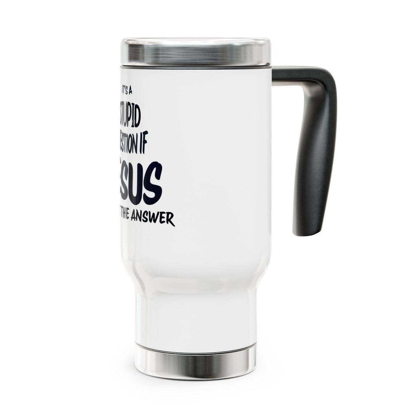 Stainless Steel Travel Mug with Handle, 14oz