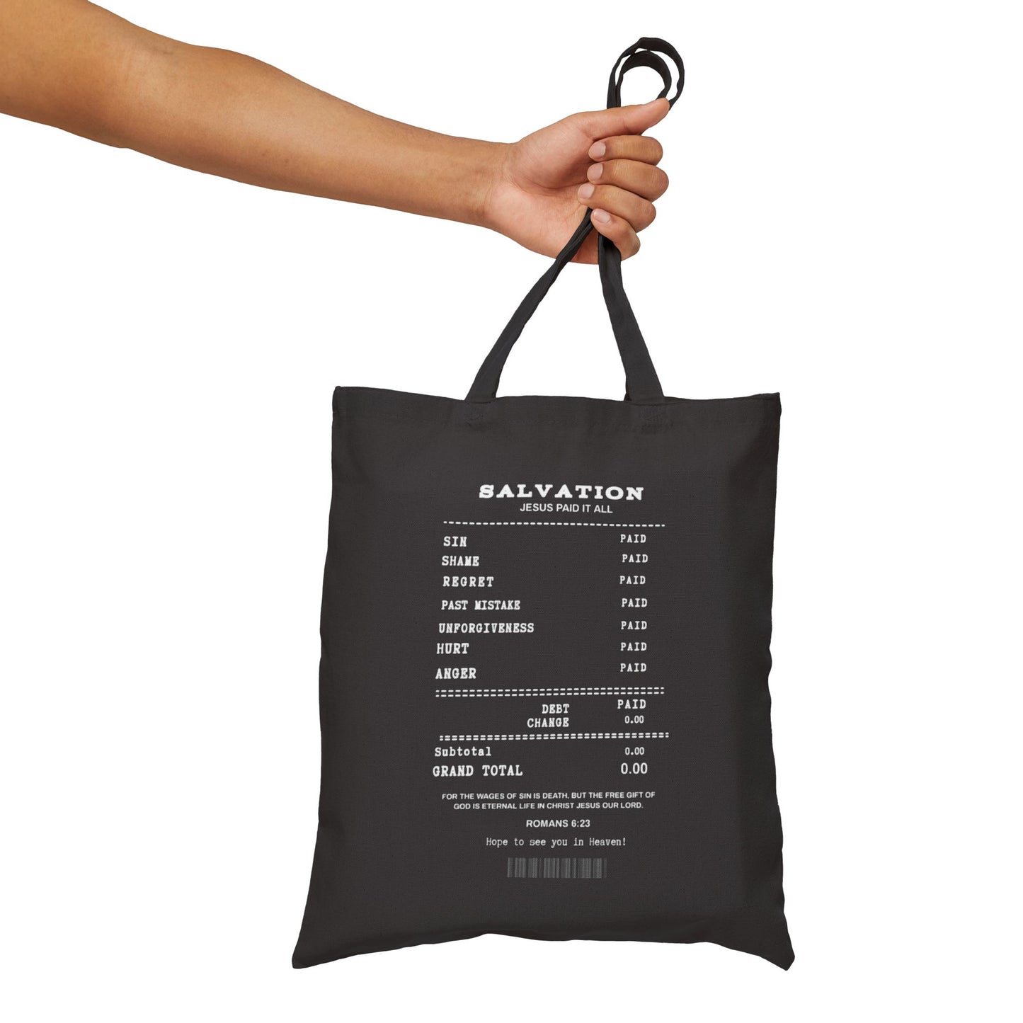 Salvation- Cotton Canvas Tote Bag