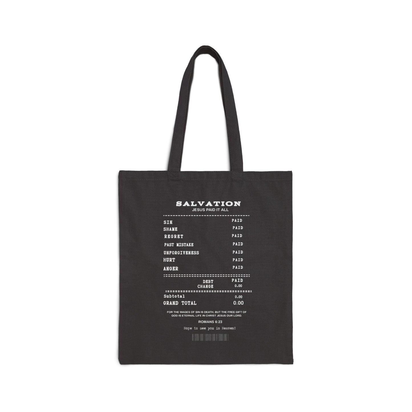 Salvation- Cotton Canvas Tote Bag