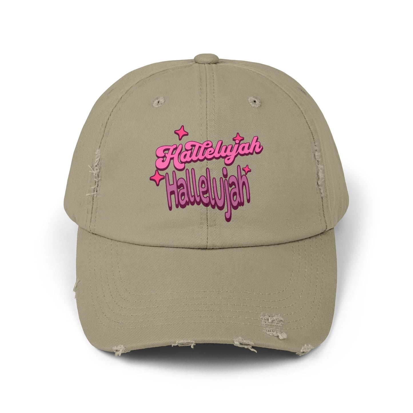 Hallelujah Unisex Distressed Cap