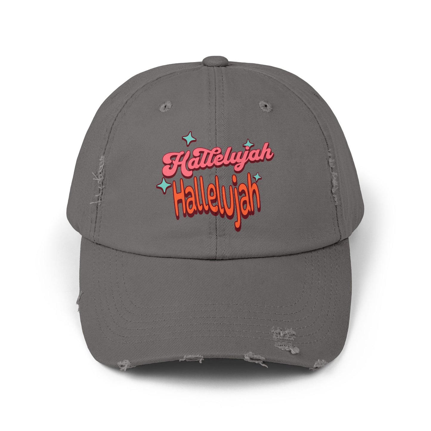 Hallelujah Unisex Distressed Cap