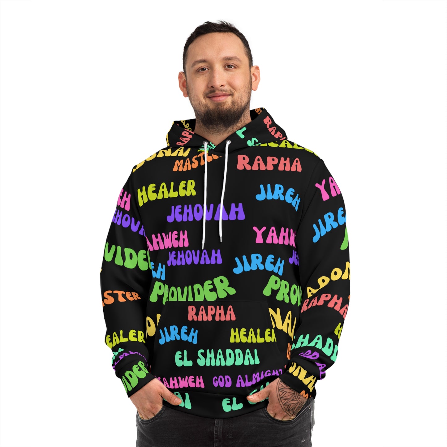 Names of GOD Fashion Hoodie (Unisex. All- Over- Print)