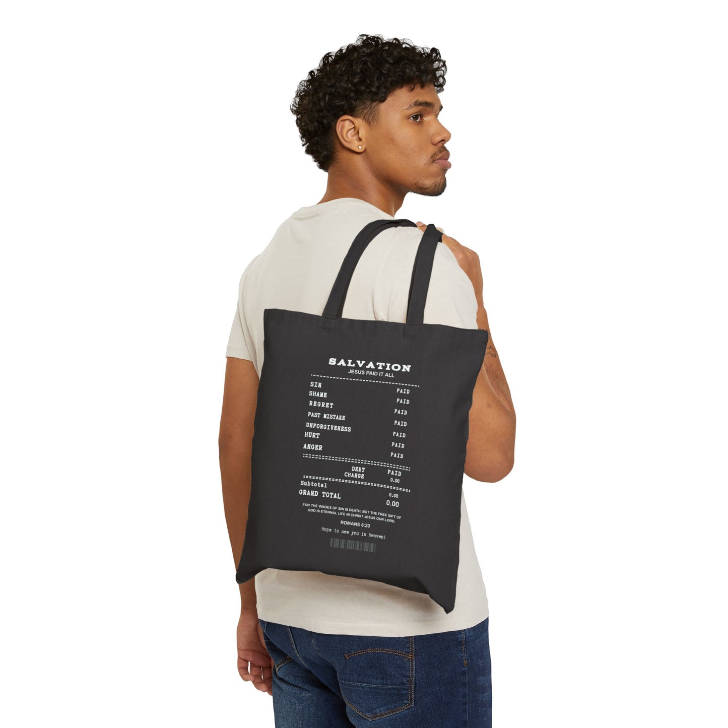 Salvation- Cotton Canvas Tote Bag