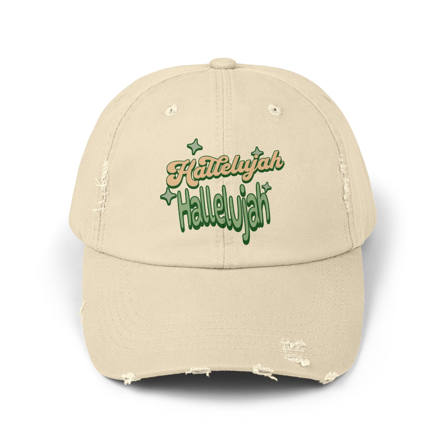 Hallelujah Unisex Distressed Cap