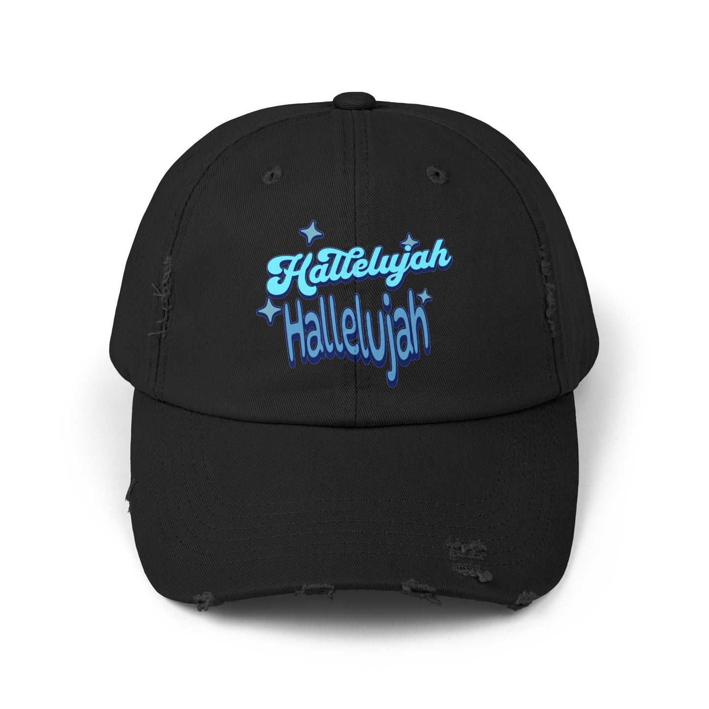 Hallelujah Unisex Distressed Cap