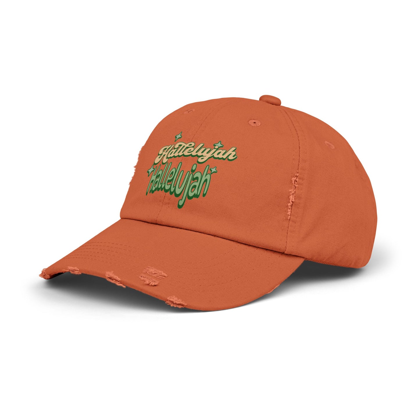 Hallelujah Unisex Distressed Cap