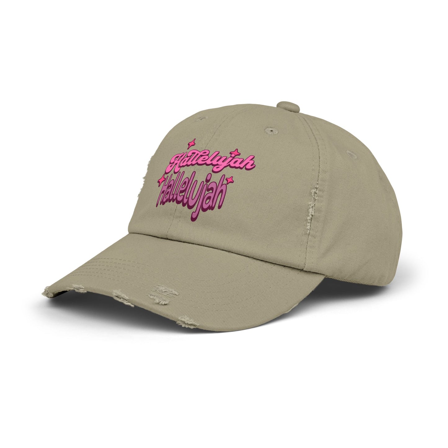 Hallelujah Unisex Distressed Cap